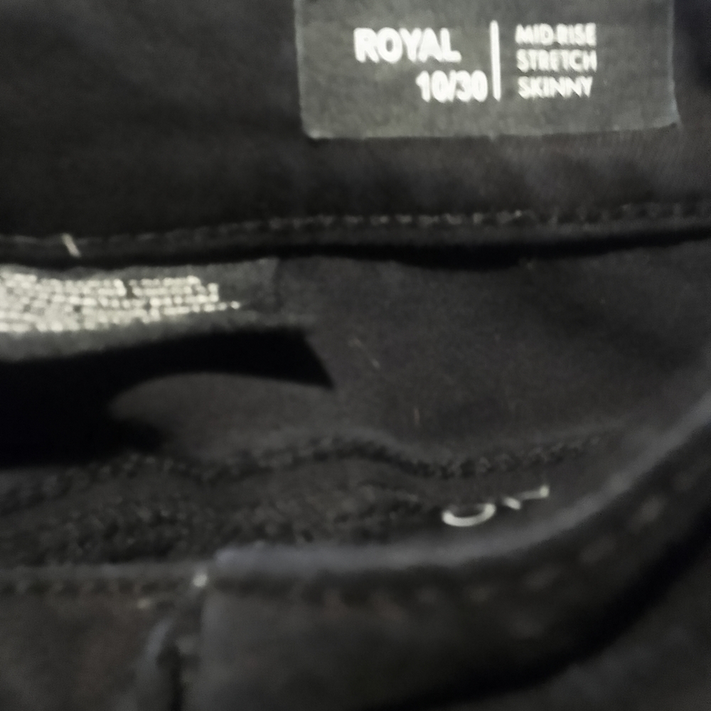 Black Skinny Jeans Buffalo David Bitton Mid Rise Stretch Royal Size 10/30 - Picture 3 of 11